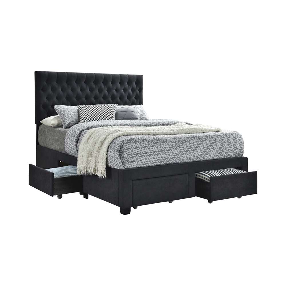 Coaster -  Soledad Upholstered Bed E King Storage Bed - 305877KE veiw 1
