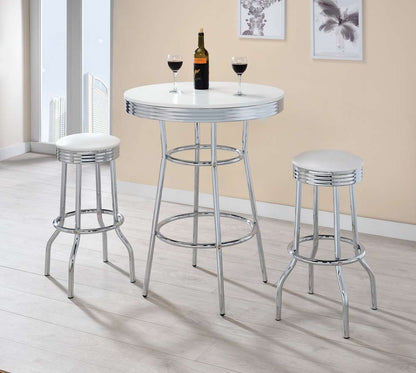 Coaster - Theodore Swivel Bar Stool - 2299W (Set of 2) veiw 3