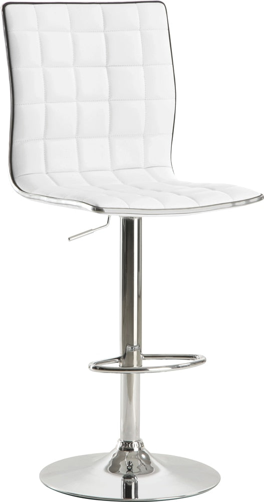 Coaster - Ashbury Waffle Adjustable Bar Stool in White Finish (Set of 2) - 122089 veiw 2