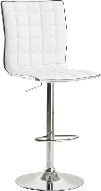 Coaster - Ashbury Waffle Adjustable Bar Stool in White Finish (Set of 2) - 122089 veiw 2