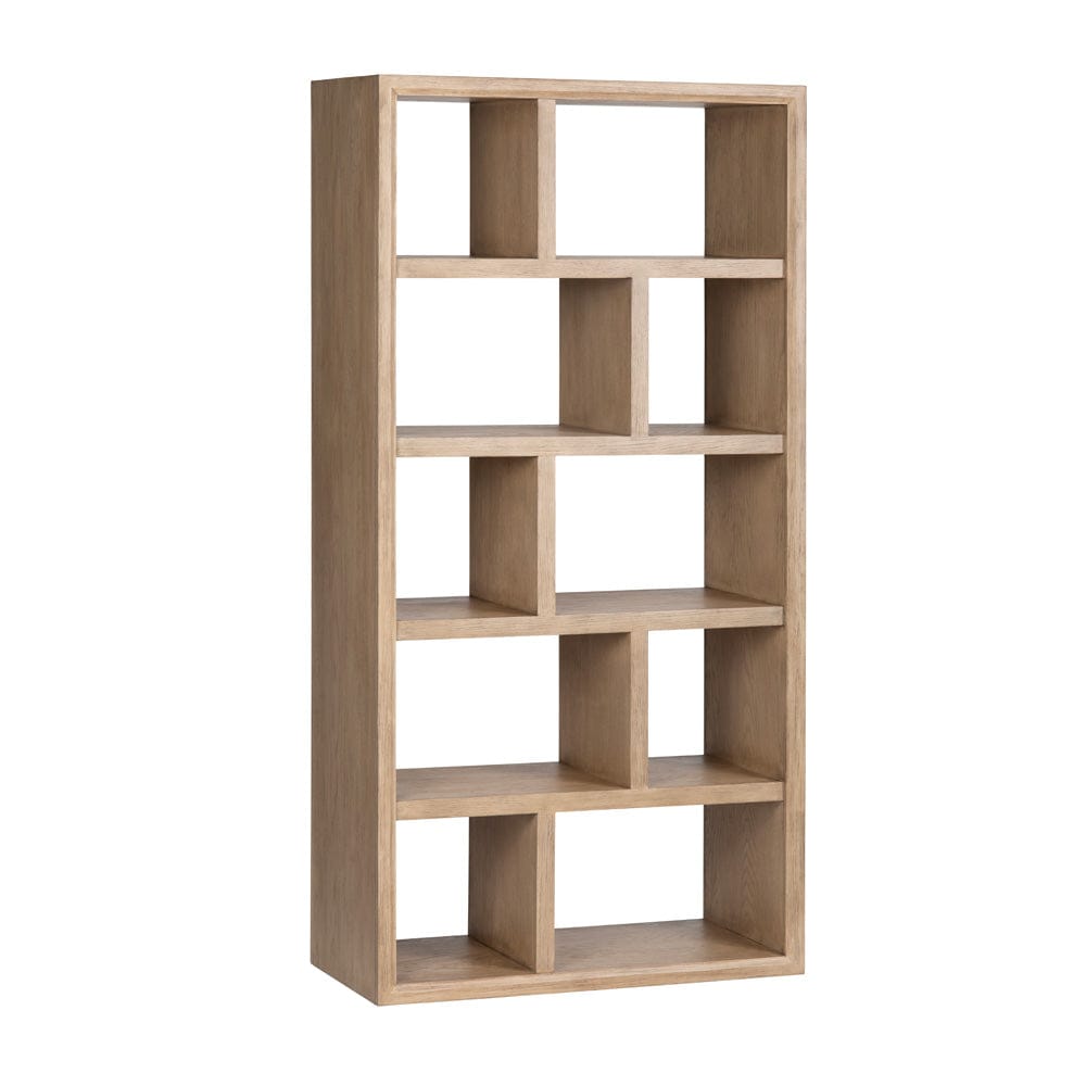 Crestview Collection - 36 in. Tan Solid Wood 10 Shelf Bookcase - CVFDR1233 view 1