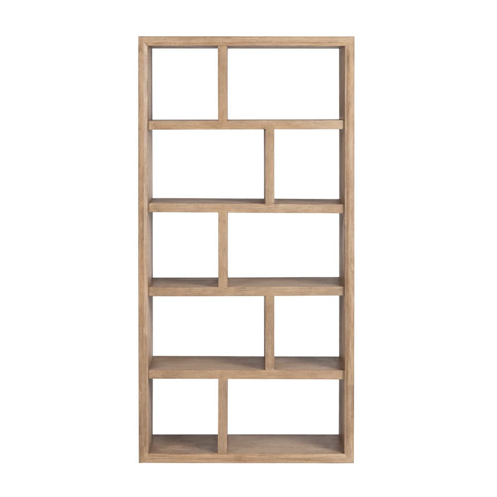 Crestview Collection - 36 in. Tan Solid Wood 10 Shelf Bookcase - CVFDR1233 view 2