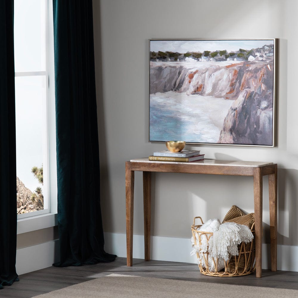 Crestview Collection - 42 in. Brown Travertine Accent Console Sofa Table - CVFNR4544 view 5