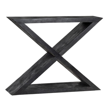 Crestview Collection - 44 in. Black Solid Wood Accent Console Sofa Table - CVFNR4213 view 1