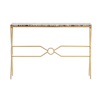 Crestview Collection - 46 in. Gold Marble Accent Console Sofa Table - CVFNR5076 view 2