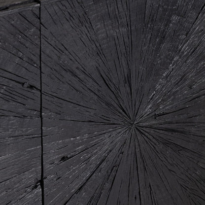 Crestview Collection - 47 in. Black Solid Wood 3 Door Media Credenza / Sideboard - CVFNR4564 view 4