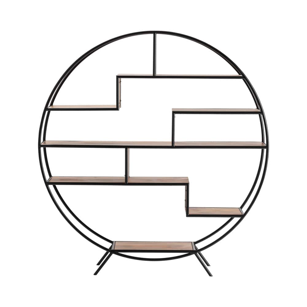 Crestview Collection - 64 in. Brown Solid Wood 7 Shelf Etagere - CVFNR5055 view 2