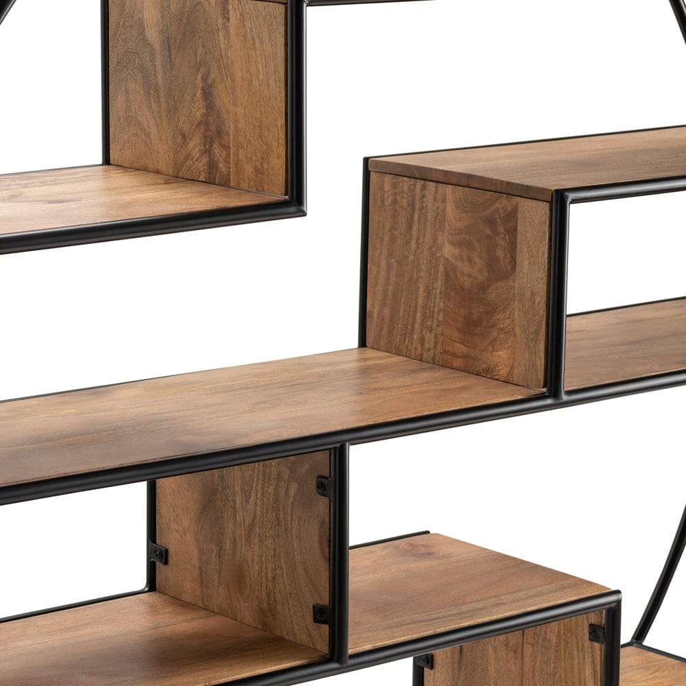 Crestview Collection - 64 in. Brown Solid Wood 7 Shelf Etagere - CVFNR5055 view 3