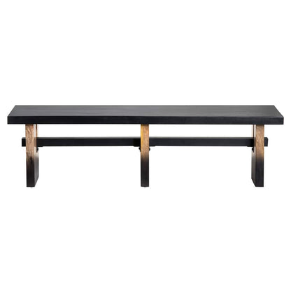 Crestview Collection - 65 in. Black Accent Bench with Black Solid Wood Frame - CVFNR4585 view 2