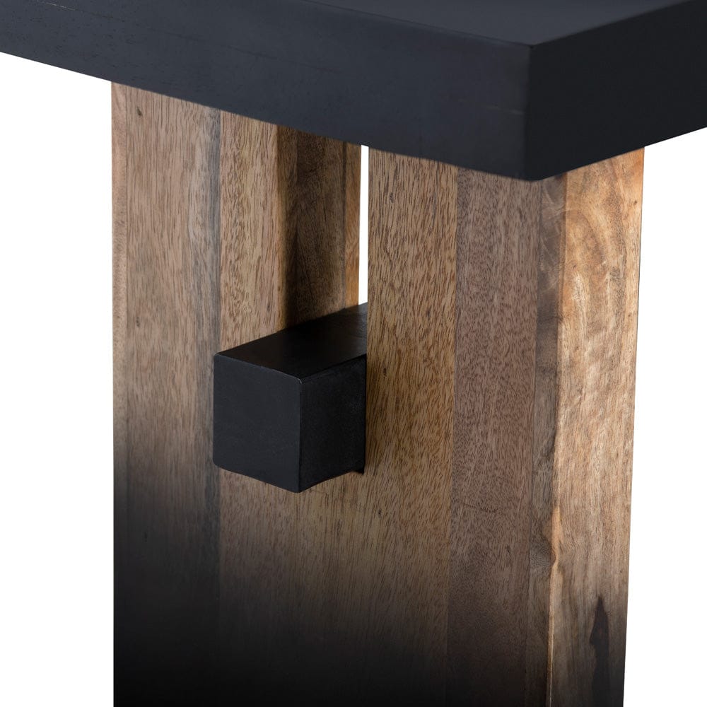 Crestview Collection - 65 in. Black Accent Bench with Black Solid Wood Frame - CVFNR4585 view 4