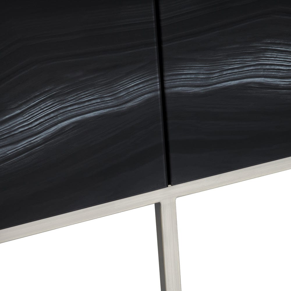 Crestview Collection - 68 in. Black Wooden 4 Door Media Credenza / Sideboard - CVFZR6197 view 3