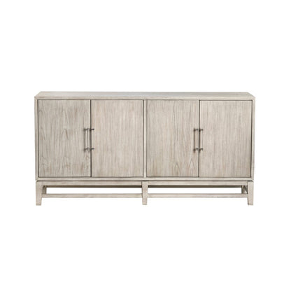 Crestview Collection - 68 in. Cream Solid Wood 4 Door Media Credenza / Sideboard - CVFVR8427 view 2