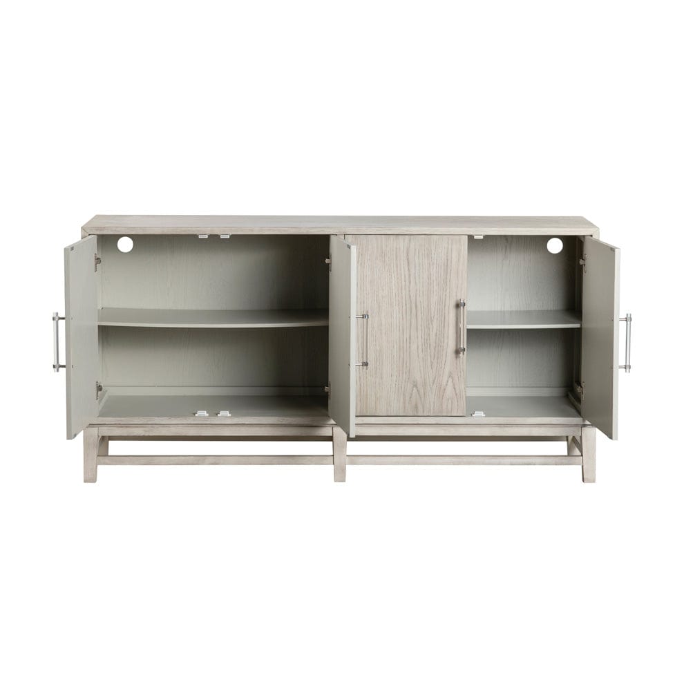 Crestview Collection - 68 in. Cream Solid Wood 4 Door Media Credenza / Sideboard - CVFVR8427 view 3