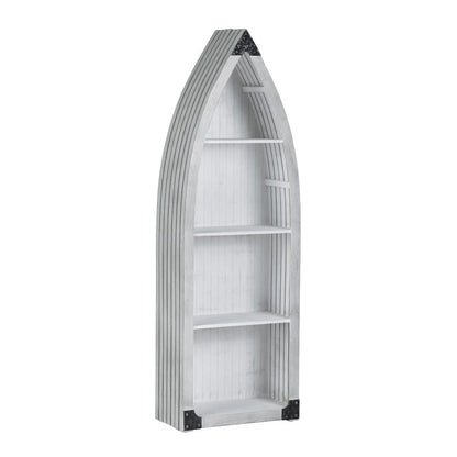 Crestview Collection - 70.86 in. White Solid Wood 4 Shelf Bookcase - CVFZR6207 view 1