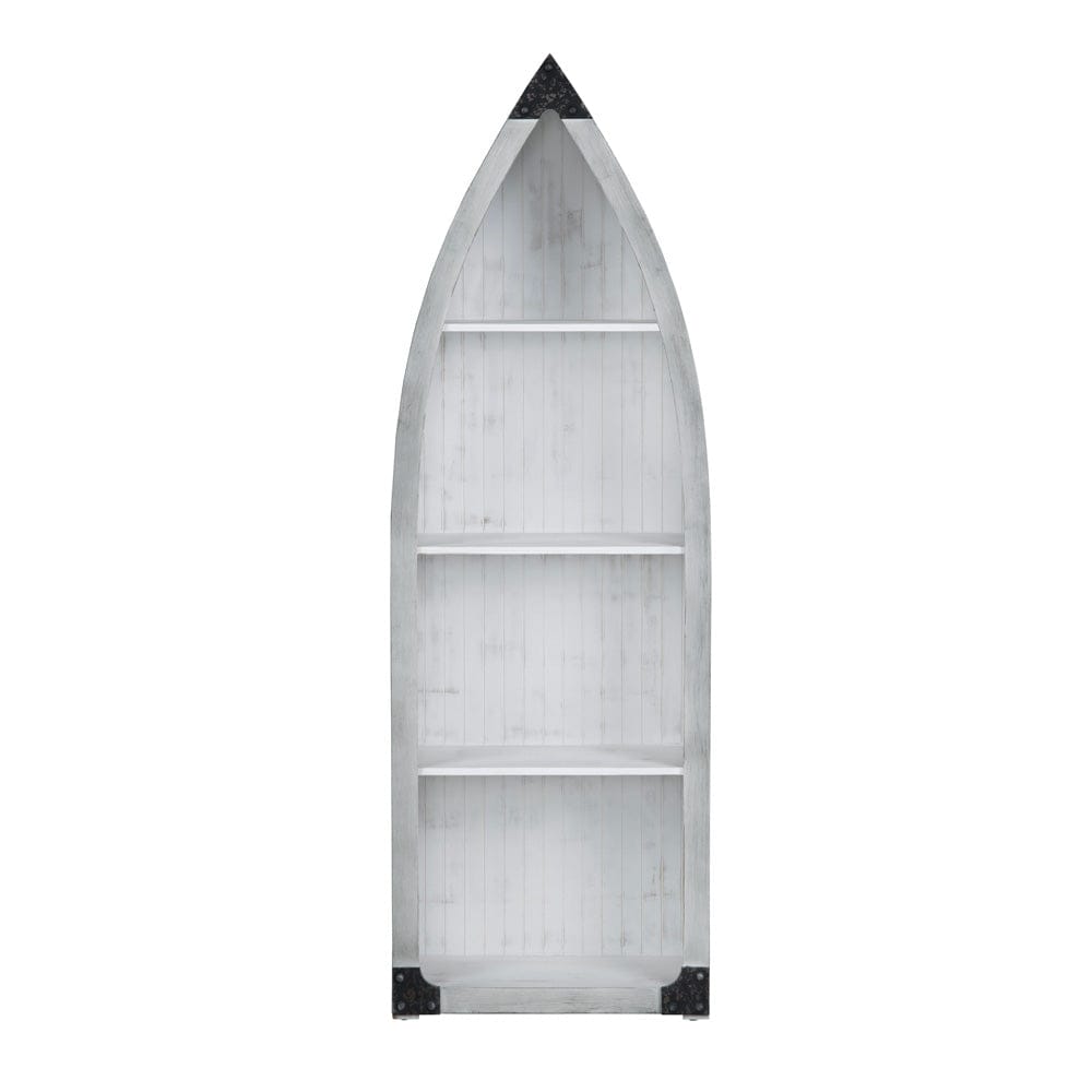 Crestview Collection - 70.86 in. White Solid Wood 4 Shelf Bookcase - CVFZR6207 view 2