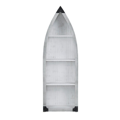 Crestview Collection - 70.86 in. White Solid Wood 4 Shelf Bookcase - CVFZR6207 view 2