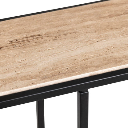 Crestview Collection - 70 in. Brown Travertine Accent Console Sofa Table - CVFNR4595 view 3