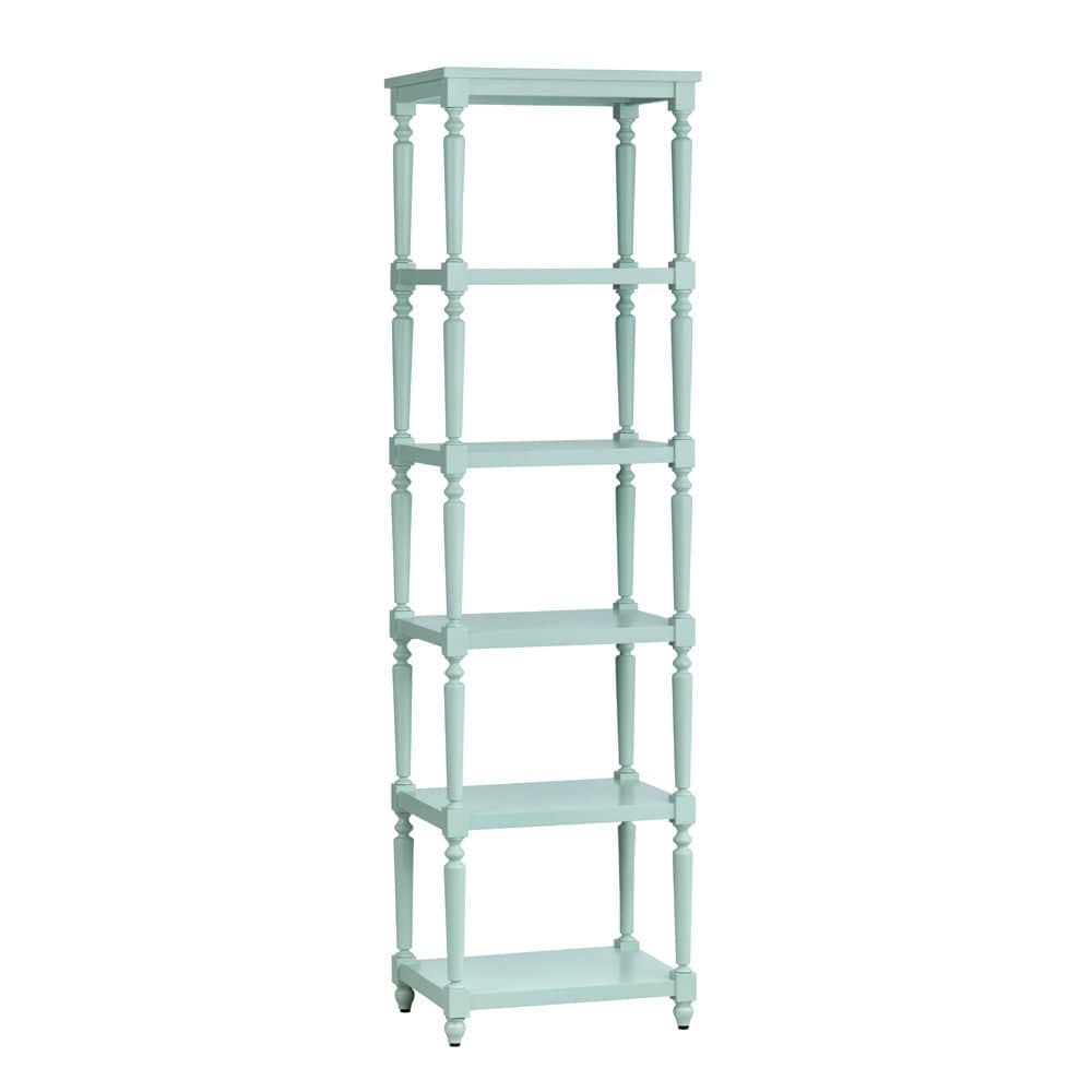 Crestview Collection - 71.25 in. Blue Solid Wood 5 Shelf Etagere - CVFDR1029 view 1