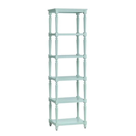 Crestview Collection - 71.25 in. Blue Solid Wood 5 Shelf Etagere - CVFDR1029 view 1