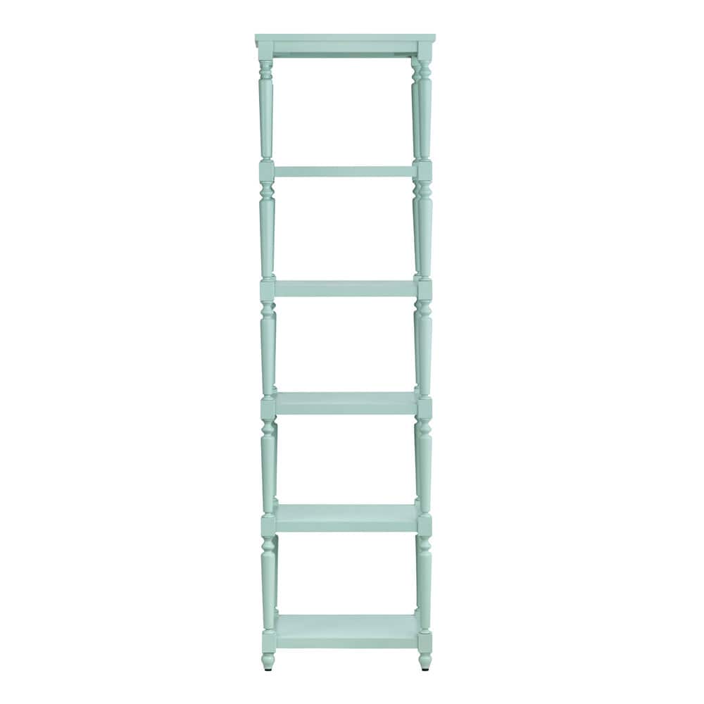 Crestview Collection - 71.25 in. Blue Solid Wood 5 Shelf Etagere - CVFDR1029 view 2