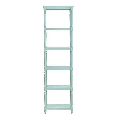Crestview Collection - 71.25 in. Blue Solid Wood 5 Shelf Etagere - CVFDR1029 view 2