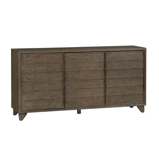 Crestview Collection - 72 in. Brown Solid Wood 3 Door Media Credenza / Sideboard - CVFDR1206 view 1