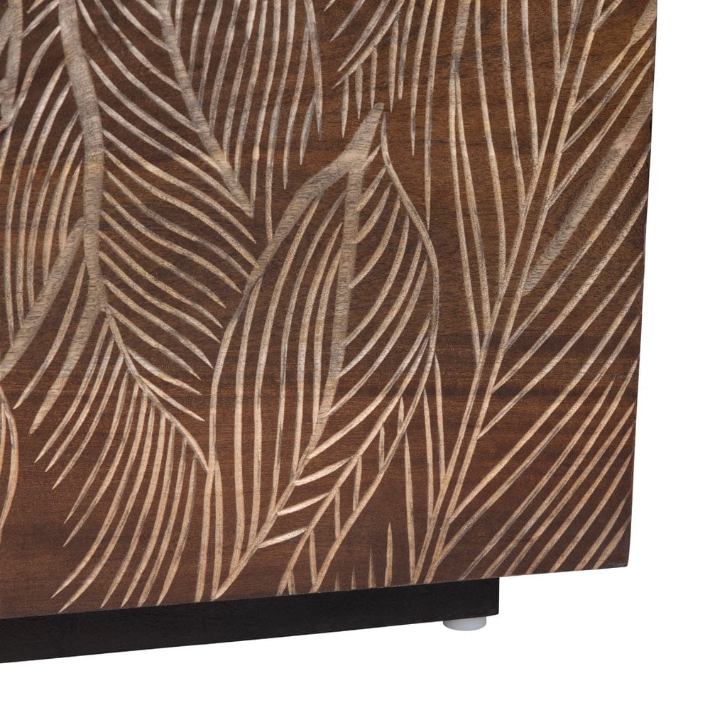 Crestview Collection - 72 in. Brown Solid Wood 4 Door Media Credenza / Sideboard - CVFNR4809 view 4