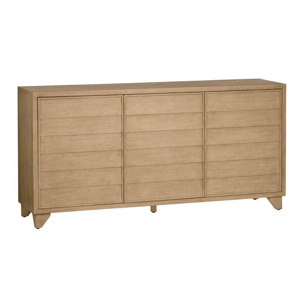 Crestview Collection - 72 in. Tan Solid Wood 3 Door Media Credenza / Sideboard - CVFDR1231 view 1