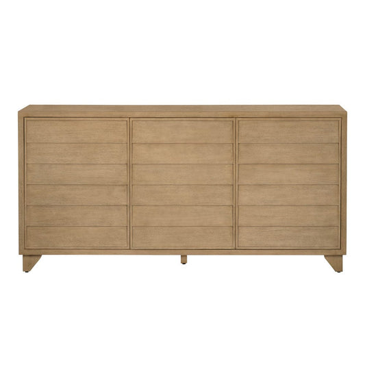 Crestview Collection - 72 in. Tan Solid Wood 3 Door Media Credenza / Sideboard - CVFDR1231 view 2