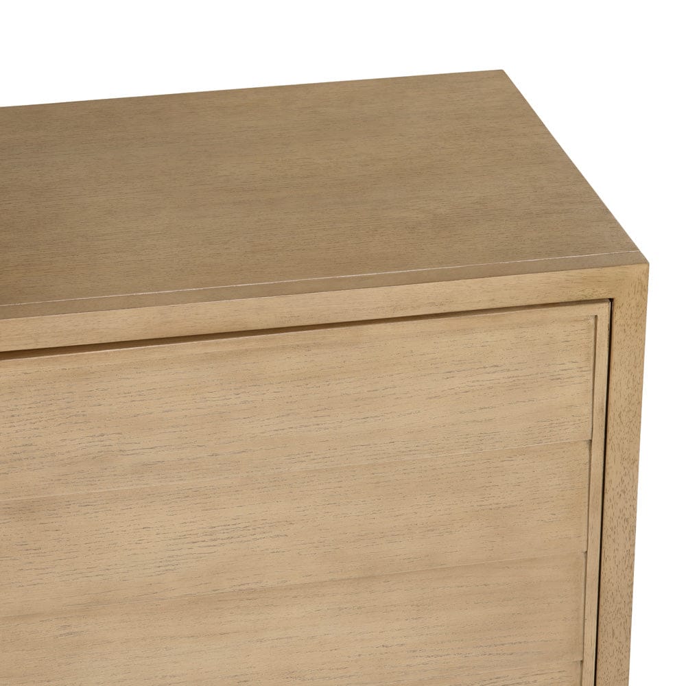 Crestview Collection - 72 in. Tan Solid Wood 3 Door Media Credenza / Sideboard - CVFDR1231 view 4