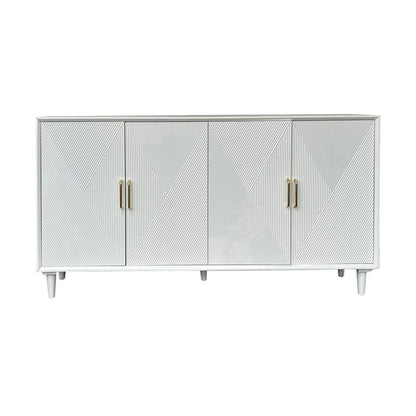 Crestview Collection - 72 in. White Solid Wood Door Media Credenza / Sideboard - CVFVR8573 view 2