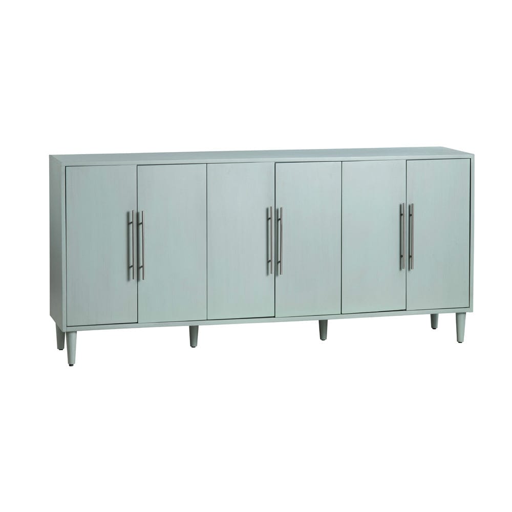 Crestview Collection - 74 in. Green Wooden 6 Door Media Credenza / Sideboard - CVFVR8423 view 1