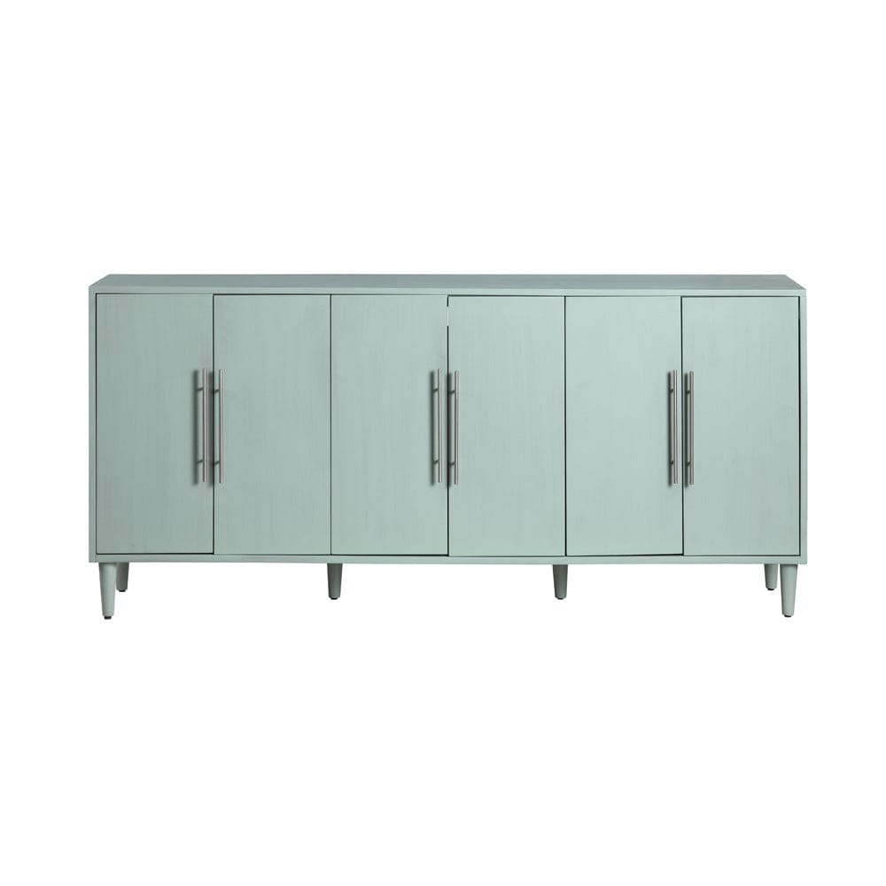 Crestview Collection - 74 in. Green Wooden 6 Door Media Credenza / Sideboard - CVFVR8423 view 2