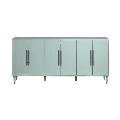Crestview Collection - 74 in. Green Wooden 6 Door Media Credenza / Sideboard - CVFVR8423 view 2