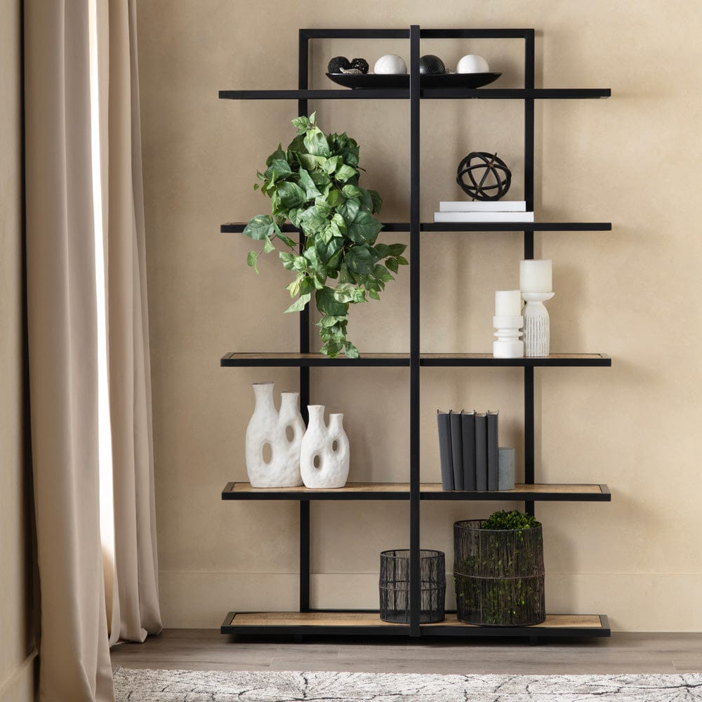 Crestview Collection - 76.5 in. Brown Solid Wood 5 Shelf Etagere - CVFNR4578 view 6