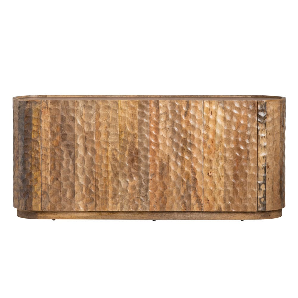 Crestview Collection - 76 in. Brown Solid Wood 4 Door Media Credenza / Sideboard - CVFNR4516 view 2