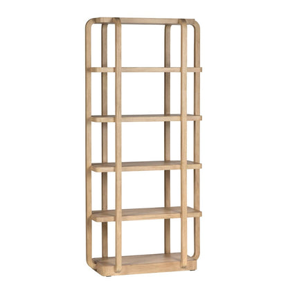 Crestview Collection - 76 in. Tan Solid Wood 5 Shelf Etagere - CVFDR1232 view 1