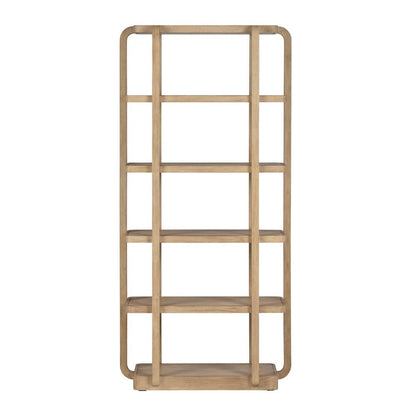 Crestview Collection - 76 in. Tan Solid Wood 5 Shelf Etagere - CVFDR1232 view 2