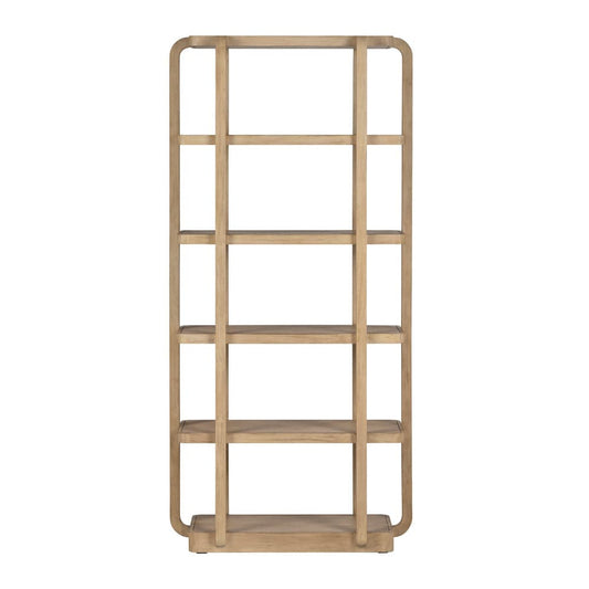 Crestview Collection - 76 in. Tan Solid Wood 5 Shelf Etagere - CVFDR1232 view 2