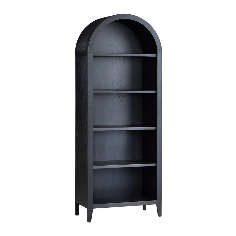 Crestview Collection - 77.5 in. Black Solid Wood 5 Shelf Bookcase - CVFDR1028 view 1