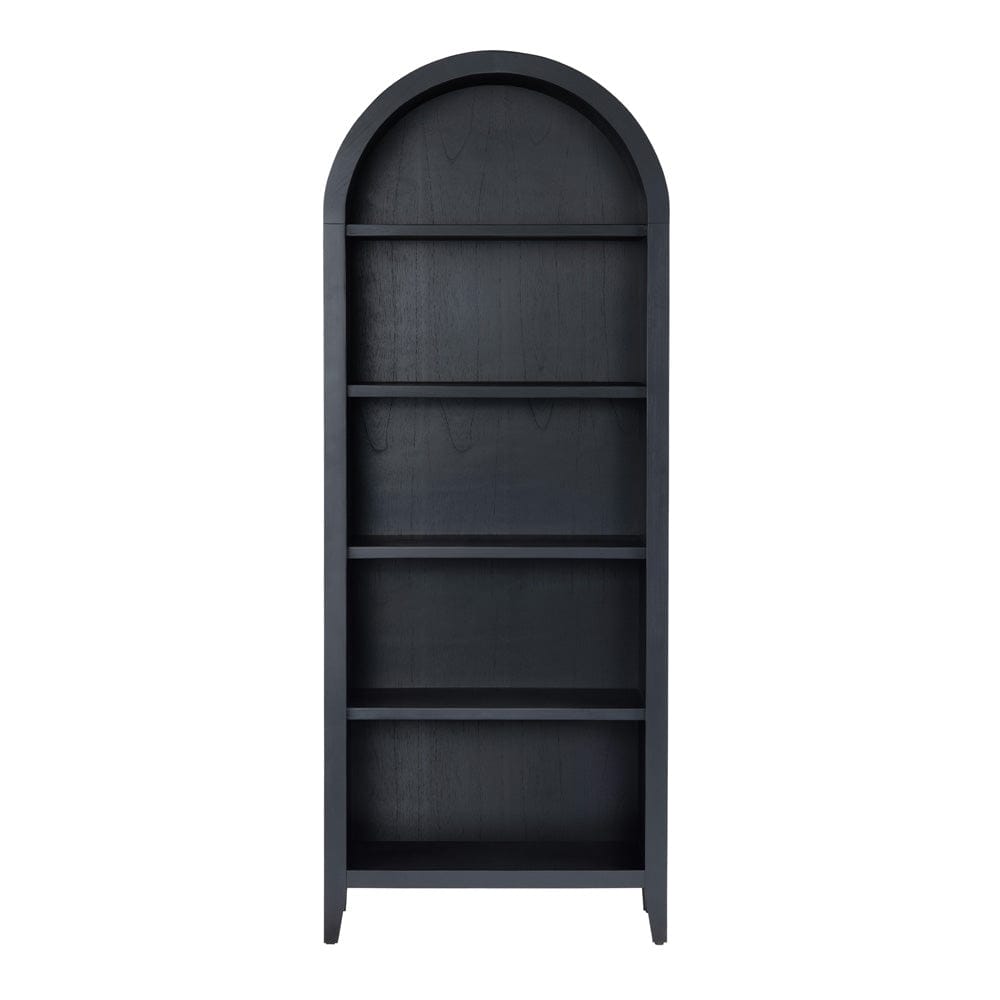Crestview Collection - 77.5 in. Black Solid Wood 5 Shelf Bookcase - CVFDR1028 view 2