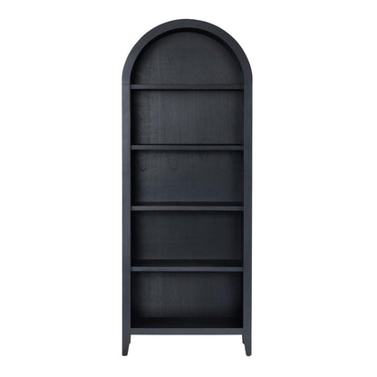 Crestview Collection - 77.5 in. Black Solid Wood 5 Shelf Bookcase - CVFDR1028 view 2
