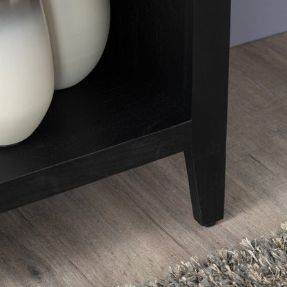 Crestview Collection - 77.5 in. Black Solid Wood 5 Shelf Bookcase - CVFDR1028 view 4