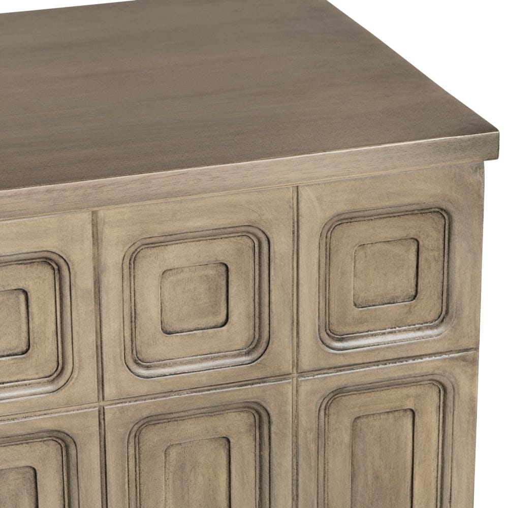 Crestview Collection - 77 in. Brown Solid Wood 4 Door Media Credenza / Sideboard - CVFNR4616 view 4