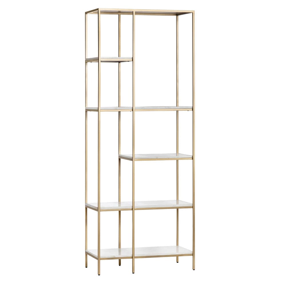 Crestview Collection - 78.5 in. White Marble 5 Shelf Etagere - CVFNR4252 view 1