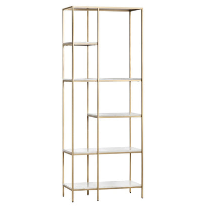 Crestview Collection - 78.5 in. White Marble 5 Shelf Etagere - CVFNR4252 view 1