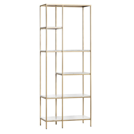 Crestview Collection - 78.5 in. White Marble 5 Shelf Etagere - CVFNR4252 view 1