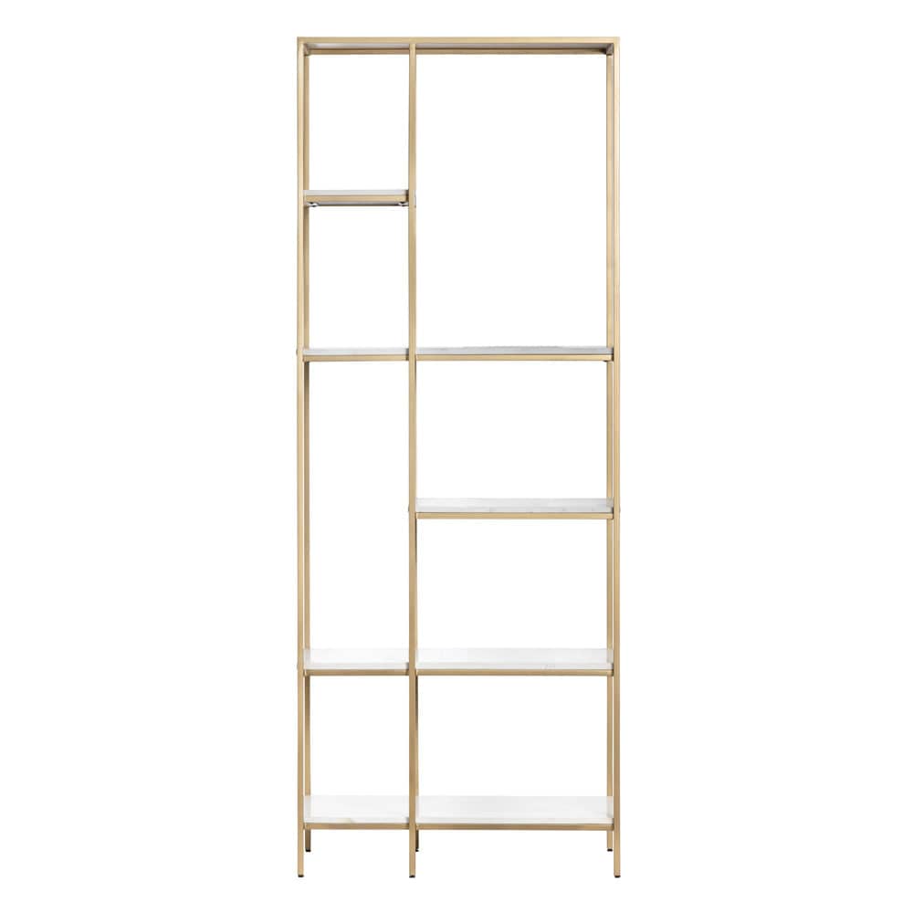 Crestview Collection - 78.5 in. White Marble 5 Shelf Etagere - CVFNR4252 view 2
