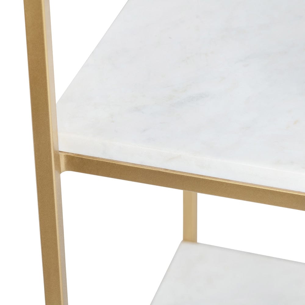 Crestview Collection - 78.5 in. White Marble 5 Shelf Etagere - CVFNR4252 view 3