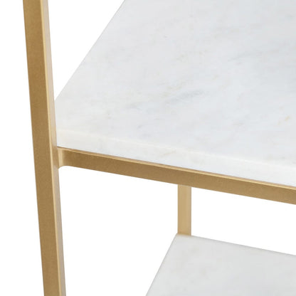 Crestview Collection - 78.5 in. White Marble 5 Shelf Etagere - CVFNR4252 view 3